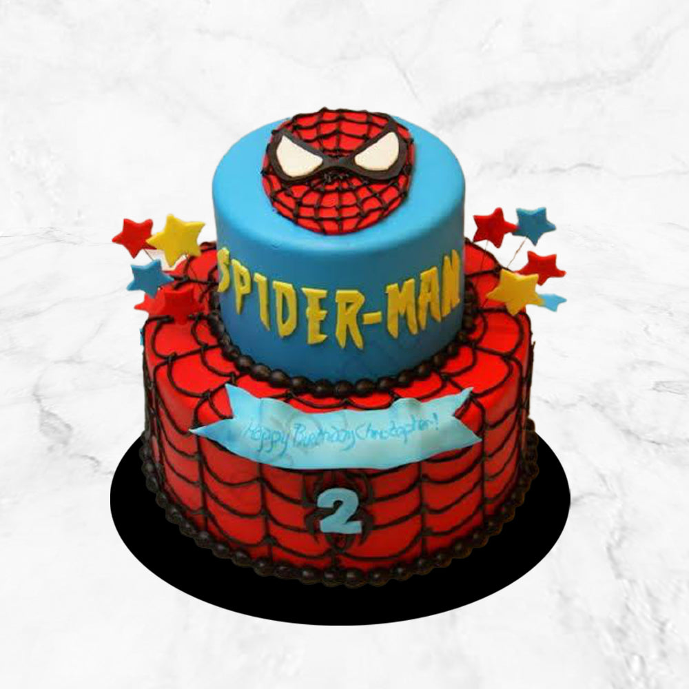 Spider Men Theme Cake