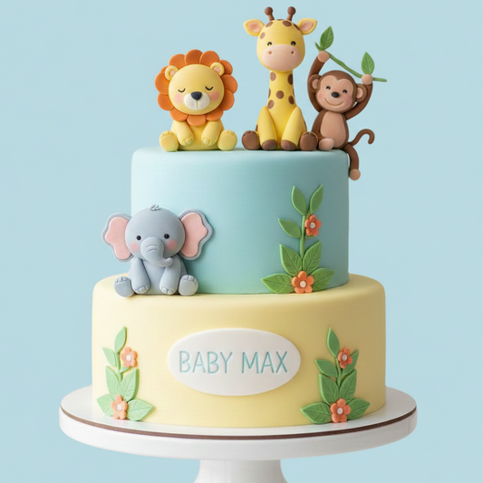 Safari Baby Animal Cake