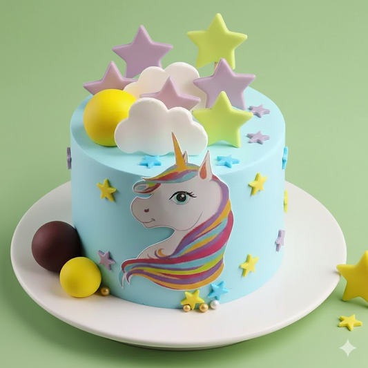 Sleeping Unicorn Theme Cake