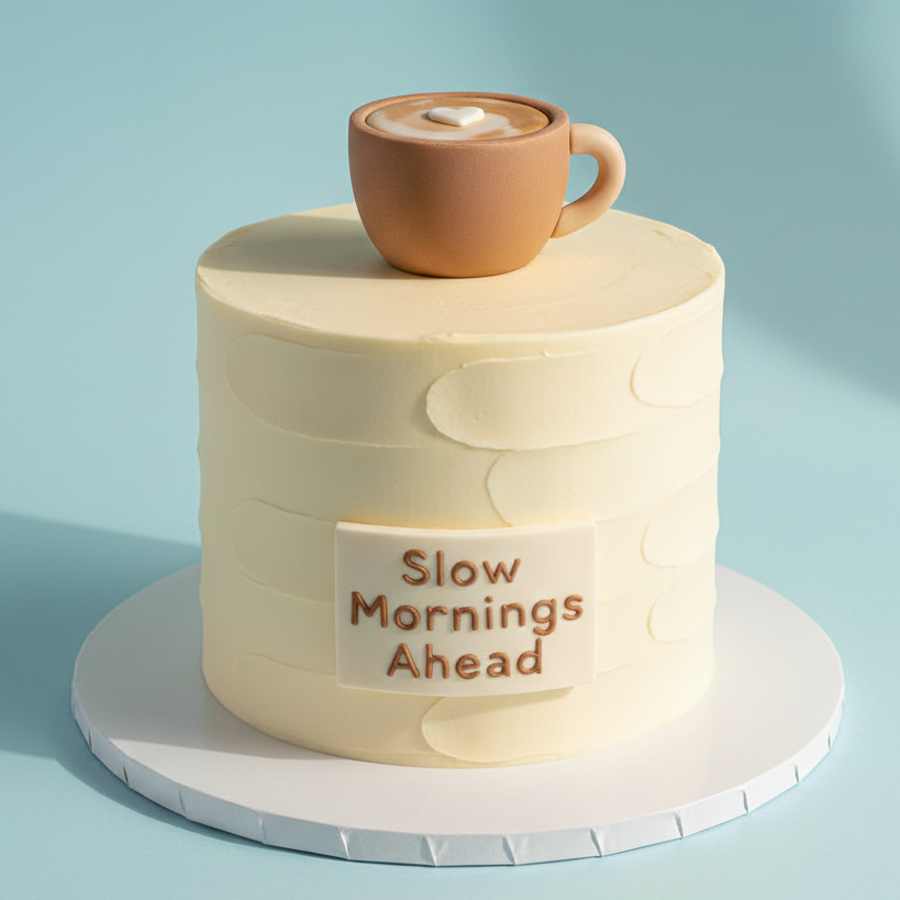 Slow Mornings Ahead Cake