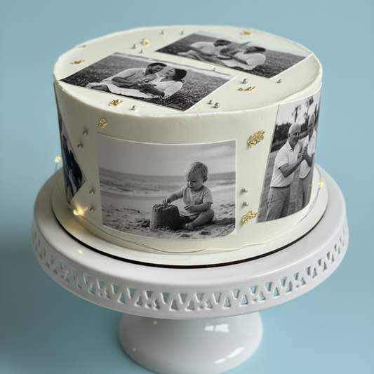 Snapshot Elegance Cake