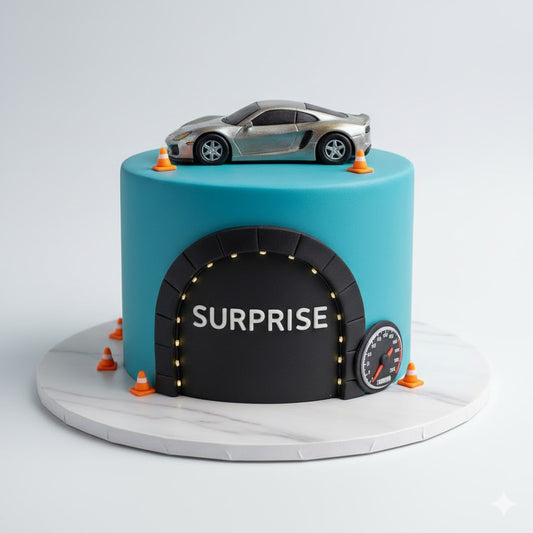Speed Tunnel Surprise Cake
