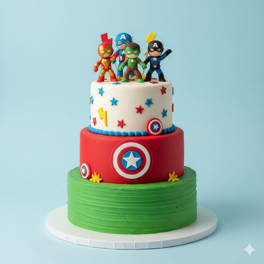 Tiny Avengers Cake