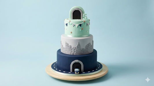 Tunnel Drive Birthday Cake