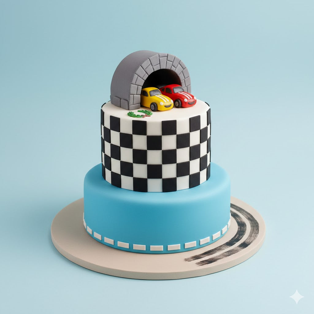 Tunnel Race Champions Cake