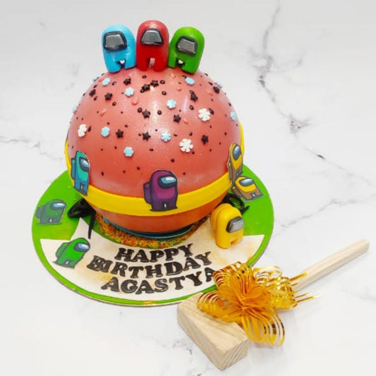 Multicolor Astronauts Globe Cake