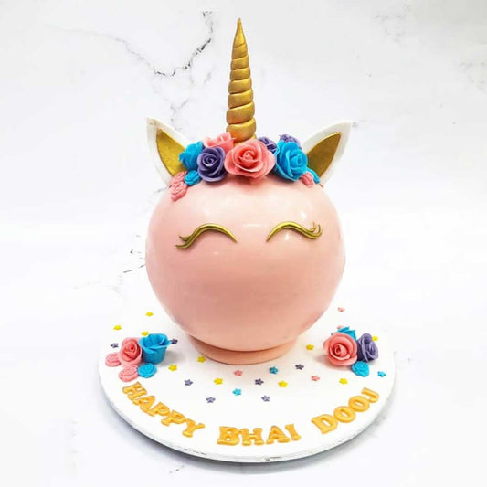 Peach with Unicorn Cake