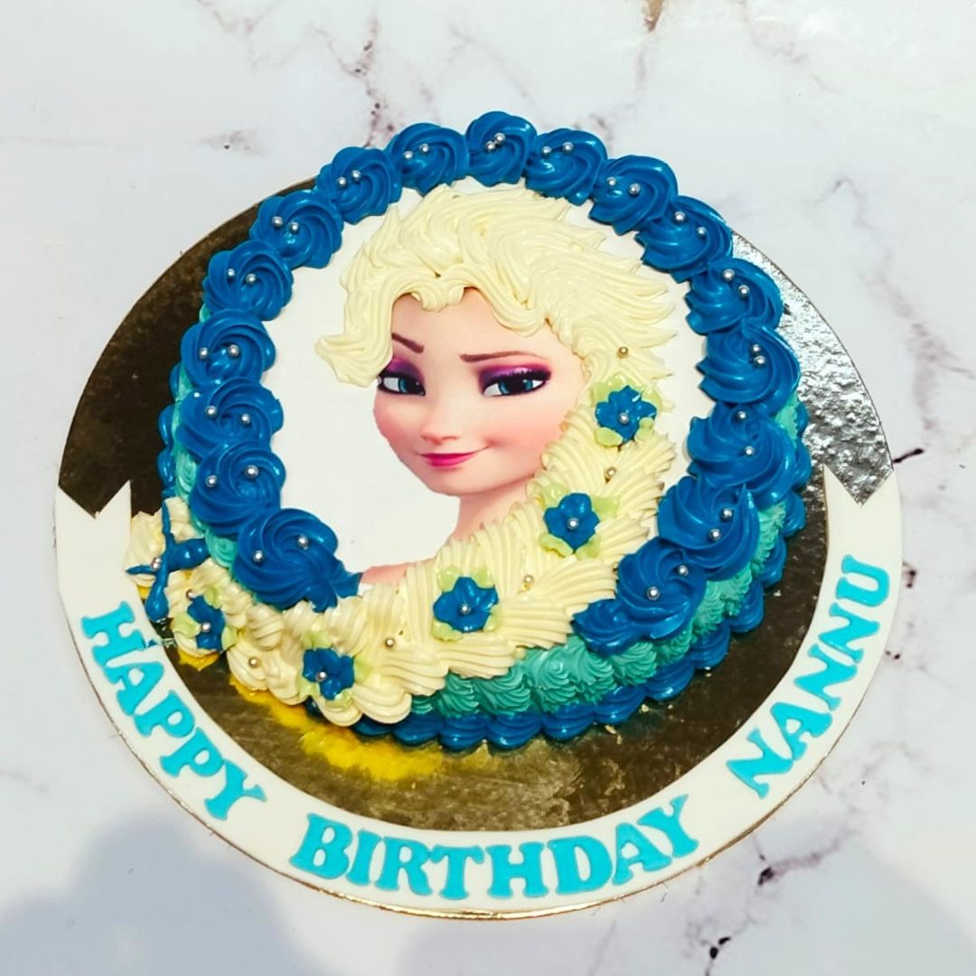 Frozen Girl Face Cake