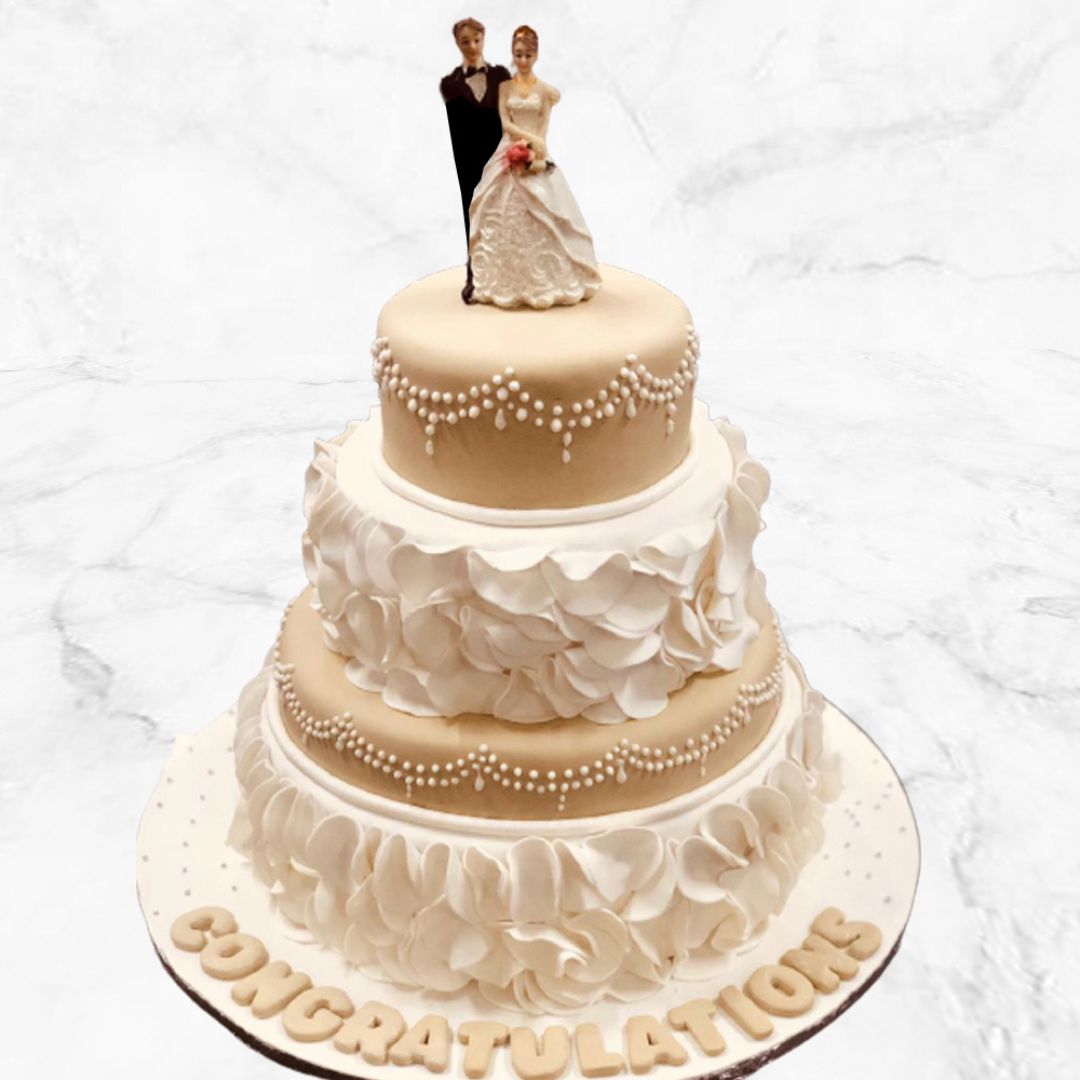 Golden Couple Multilayer Cake