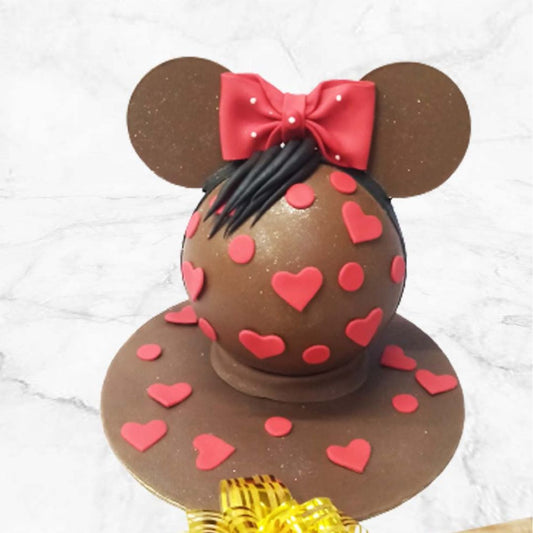 Brown Minnie Globe Cake