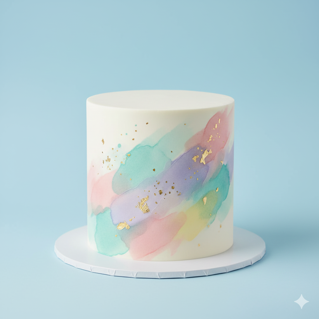 Watercolor Splash Cake