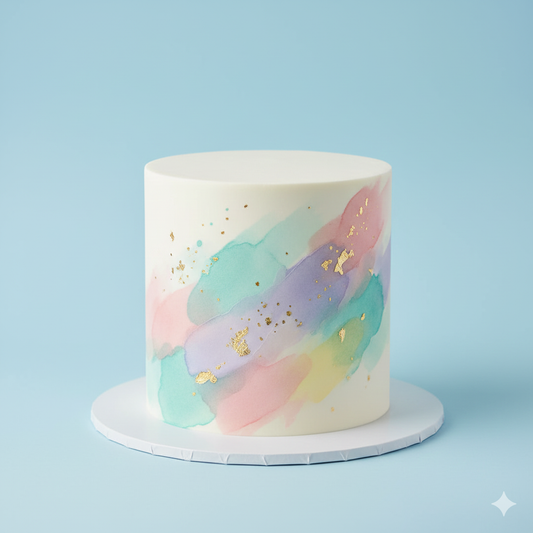 Watercolor Splash Cake