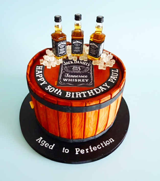 Whiskey Trio Birthday Bash Cake