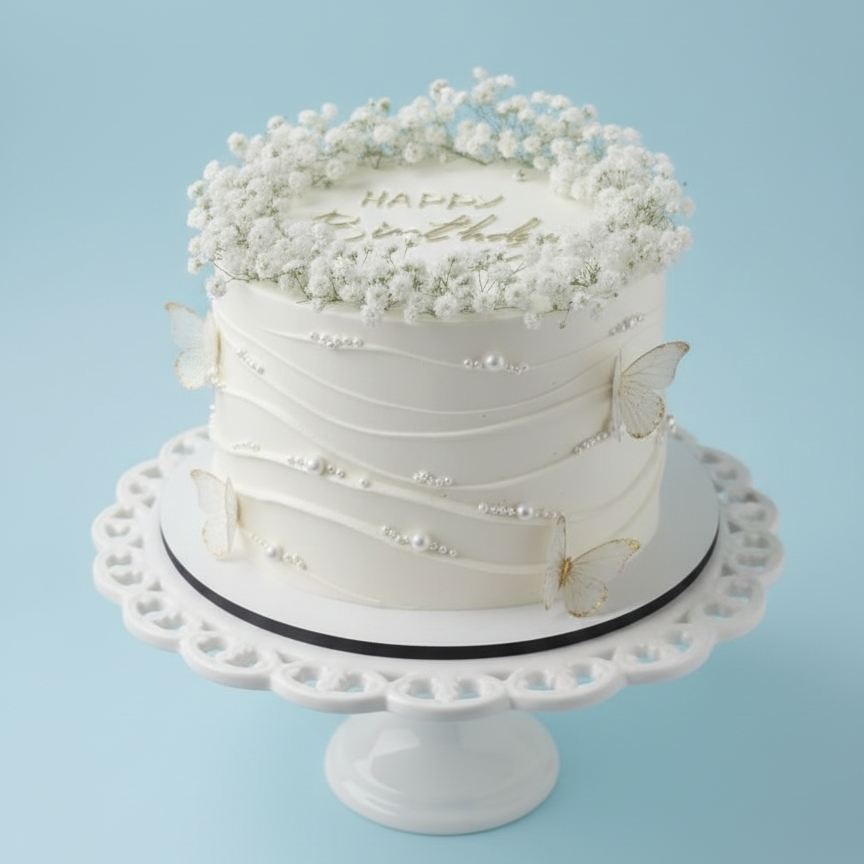 Winter White Elegance Cake