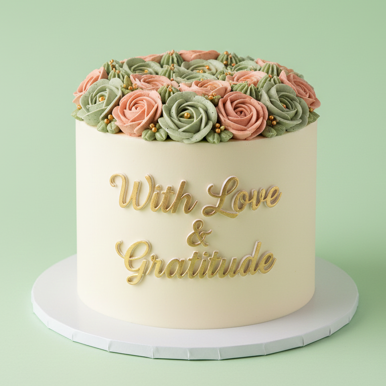 With Love & Gratitude Cake